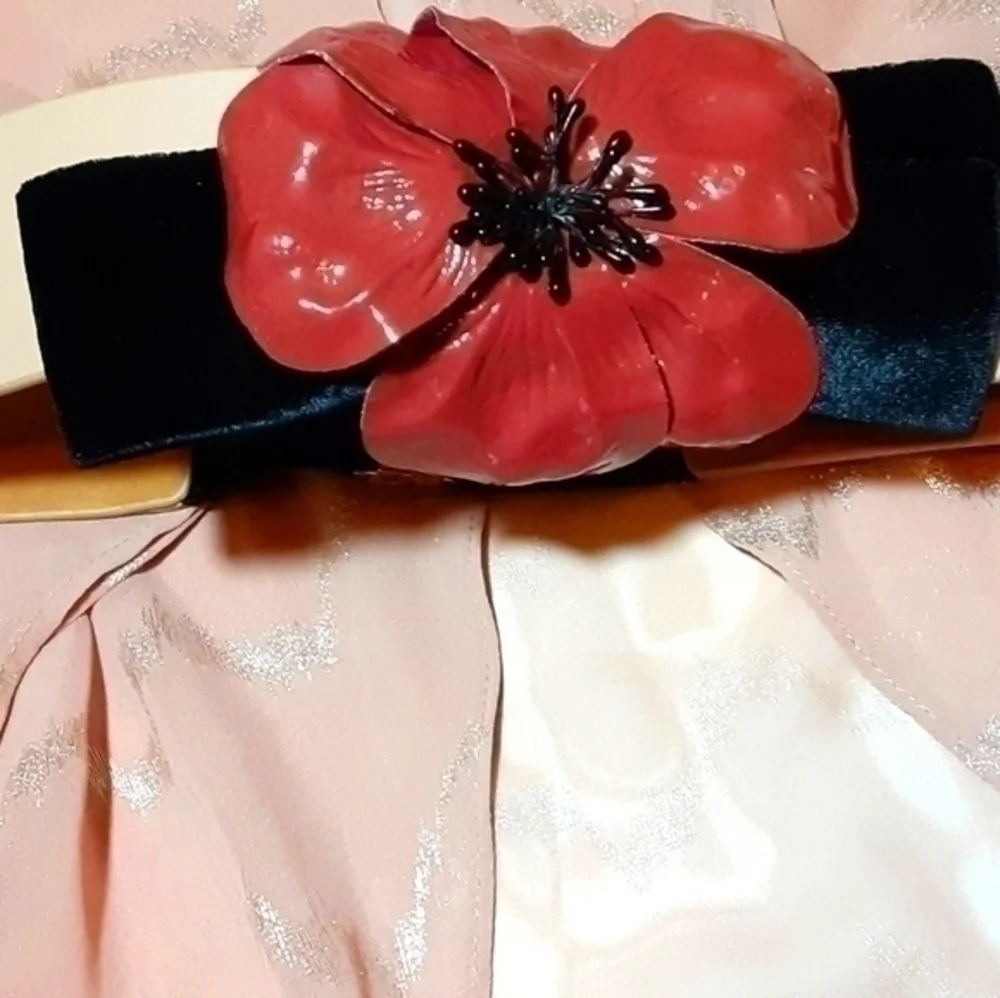 Vintage Leather Flower Belt